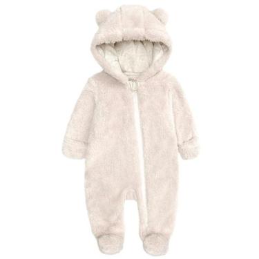 Imagem de Roupa de dormir de lã quente CHAOJIESI Cartoon Bear 0-12M