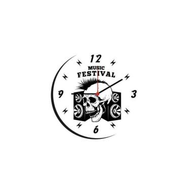Imagem de Relógio De Parede Decorativo Estilo Música 17