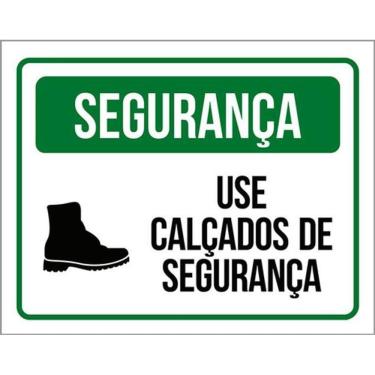 Imagem de Kit 5 Placas De Segurança - Use Calçados De Segurança