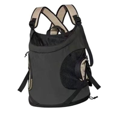 Imagem de IEUDNS Mochila para Transporte de Animais de Estimação, Bolsa Respirável E Inovadora para Levar Seus Pertences em Viagens E Caminhadas. Alça de Ombro Ajustáv, preto