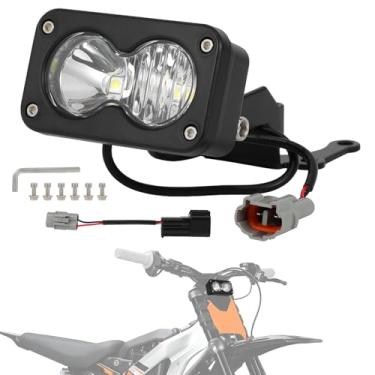 Imagem de IUVWISN Kit de farol 6000-6500K Barra de luz LED para Talaria Sting R MX4 Combo Spot Flood Kit de luz de bicicleta sujeira acessórios de farol de motocicleta lâmpada frontal brilhante branco claro