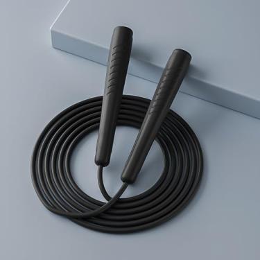 Imagem de Corda de pular infantil, corda de pular ajustável para crianças com alças ABS e corda de PVC para crianças pequenas (preto)