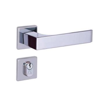 Imagem de Fechadura Aliança Externa 40mm 4301 Cromada Roseta Quadrada 75118 - AL