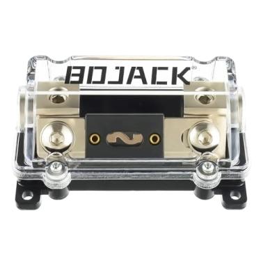 Imagem de BOJACK Porta-fusível ANL em linha Calibre 0/2/4 AWG com 50 Amp Sem necessidade de terminais de fio Suporte de fusível em linha com tampa isolante, bloco de fusíveis automotivo 4, 2, 0 Gauge