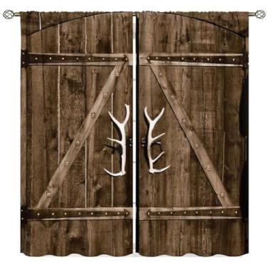 Imagem de Yearn Jear Cortinas de madeira rústica, casa de fazenda, vintage, madeira, porta de celeiro, estilo country, estilo ocidental, tratamentos de janela, cortinas para quarto, sala de estar, cozinha