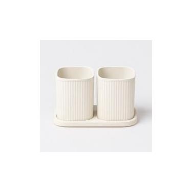 Imagem de Organizador Multiuso maquiagem/escova de dentes - banheiro, Lavanderia, decoração para sua casa(branco)