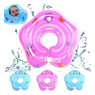 Imagem de Boia De Pescoço Para Bebê Com Alça Ajustável Para Piscina Sortido Meni