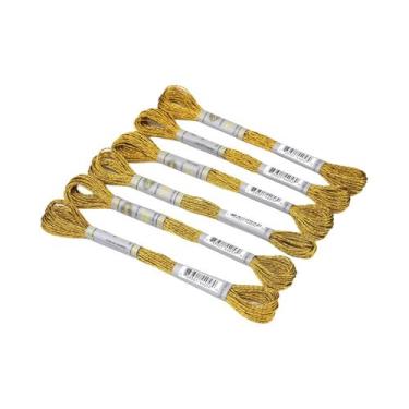 Imagem de Fio De Bordado Metálico De Alto Brilho Com Efeito De Luz, Conjunto De 