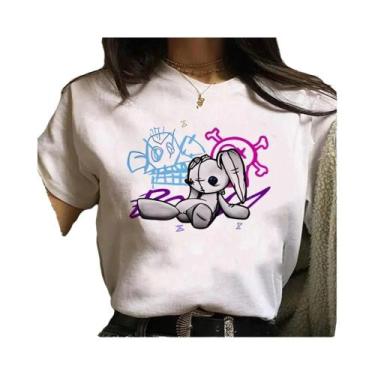 Imagem de Camiseta Unissex Jinx Arcane Monkey Anime Cosplay Estilo Grunge Estéti