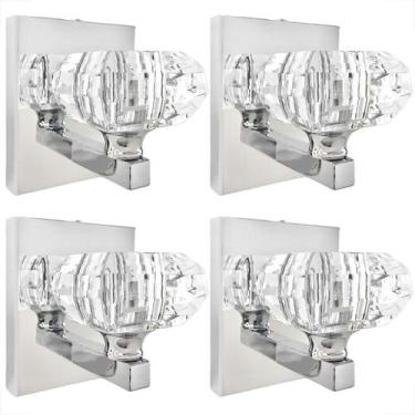 Imagem de 4 Arandela Cristal Cromado Interna Cindy Banheiro Bet41 - Acienda