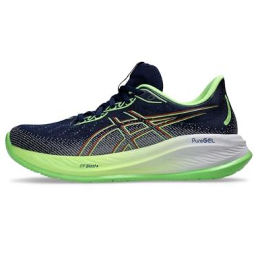 Imagem de ASICS Tênis de corrida masculino Gel-Cumulus 26, Azul expandido/verde iluminado, 9 X-Wide