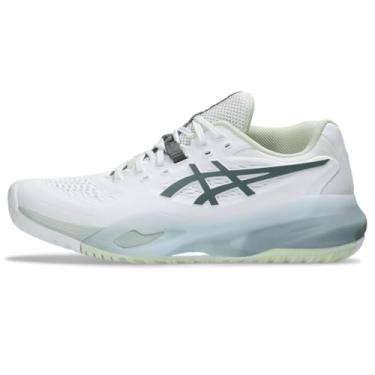 Imagem de ASICS Tênis feminino Gel-Resolution X, Branco/azul monumento, 39