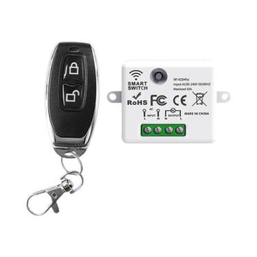 Imagem de Interruptor De Luz Inteligente Universal 433MHz Controle Remoto Sem Fi