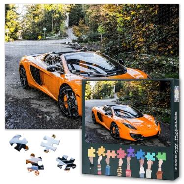 Imagem de Orange Sportscar Puzzles for Adults 1000 Pieces - Hard Difficult Challenging Family Puzzle Hypercar, 27.5x19.7 Inch Jigsaw Puzzles Super Car, Puzzle Game for Women Home Decoration Gift
