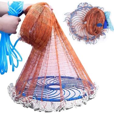 Imagem de Tarrafa Chinesa Rede Pesca Pescaria Multifilamento Pescar Robalo Camarao Traira Tainha Tilapia Siri Mar Açude