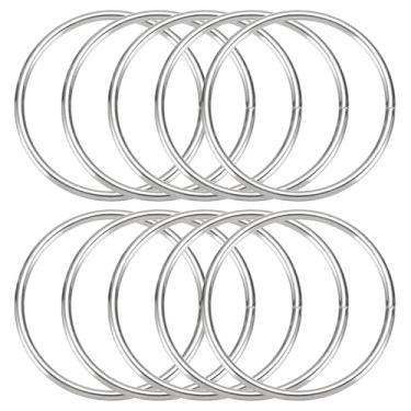 Imagem de Generic 10 anéis de apanhador de sonhos, argolas florais de metal para artesanato de 5 cm, anéis de macramê para artesanato faça você mesmo, suprimentos para fazer guirlandas, cabides de plantas