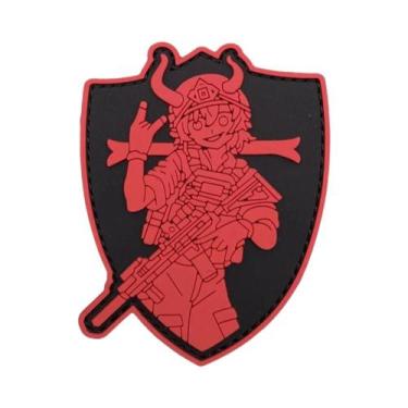 Imagem de Patch De PVC De Guerreira Viking Que Brilha No Escuro Com Fecho De tir