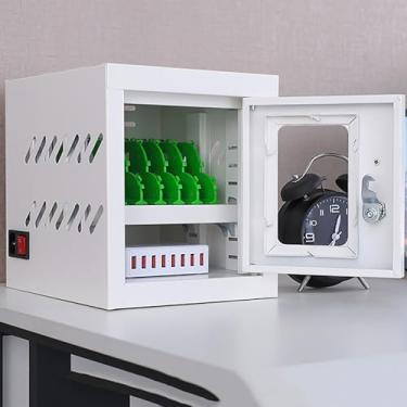 Imagem de Cofre de celular, caixa de bloqueio de celular, armário de carregamento para smartphone, estação de carregamento, armário portátil para estudantes, funcionários e turistas (33 x 27 x 36 cm) (21 x 24 x