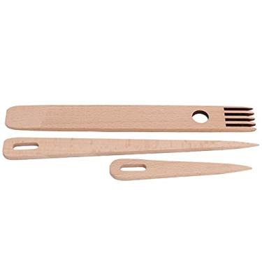 Imagem de Acouto 3 Peças de Tecelagem de Madeira crochê de Olho Grande para Costura DIY e Artesanato de tricô