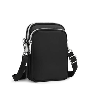 Imagem de Bolsa feminina para celular carteira de viagem transversal bolsa de ombro para iPhone 17 16 15 14 1 3 12 11 Pro Max Samsung Galaxy S25 S24 S23 S22 S21 Ultra A15 A16 A17 A25 A35 A36 A56 (preto)