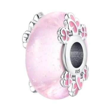 Imagem de Anéis De Prata 925 Com Contas De Flor De Cerejeira Rosa Para Pulseira 