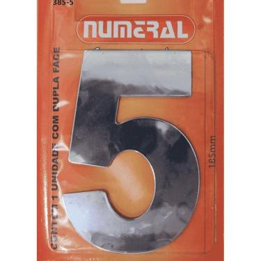 Imagem de Número Residencial Numeral N.5 60Mm Espelhado