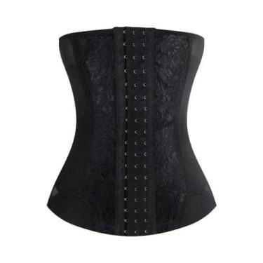 Imagem de Corset Modelador De Malha Bordada Para Mulheres, Cintura Modeladora Co