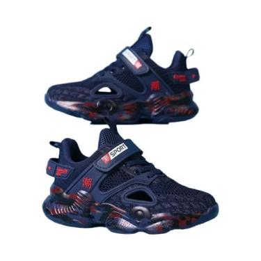 Imagem de Calçados esportivos de verão para meninos, calçados casuais ocos da mo