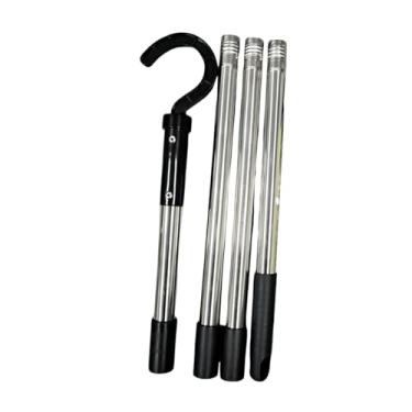 Imagem de Gralara Gancho para aspirador de pó robótico de piscina, ferramenta de manutenção de piscina, gancho para limpeza, substituição ajustável para acessórios de, 4 Seções