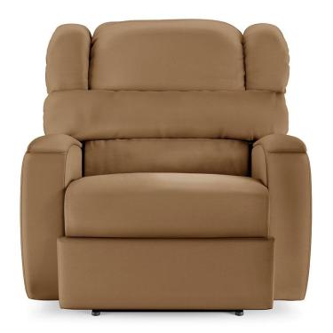 Imagem de Poltrona Do Papai Sala De Cinema Reclinável Manchester Elétrica Usb Pu Caramelo