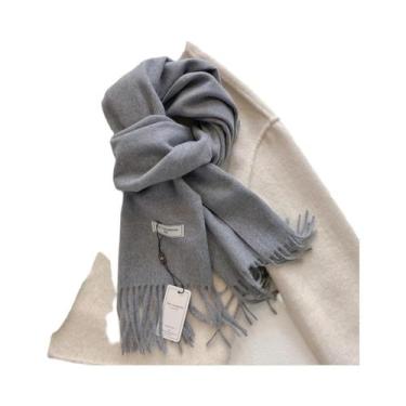 Imagem de Cachecol Feminino Longo De Caxemira Quente Para Inverno, 26 Cores, Xal