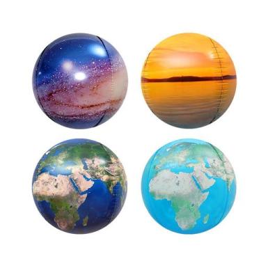 Imagem de Conjunto de balões 4D inflável com tema espacial x4 para festa - yiwei