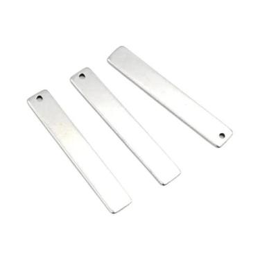 Imagem de Pingentes Retangulares De Aço Inoxidável 316 Que Não Desbotam, 10 Peça