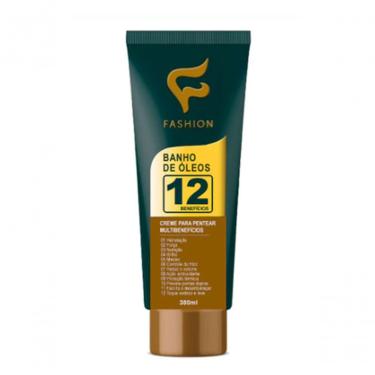 Imagem de Creme para Pentear Banho de Óleos Fashion Multibenefícios Que Hidrata, Fortalece e Nutre Cabelos Off White Higipack