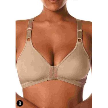 Imagem de Sutiã Olimpo Extra DeMillus 61818 Fecho Frontal, Bege rosado, 46