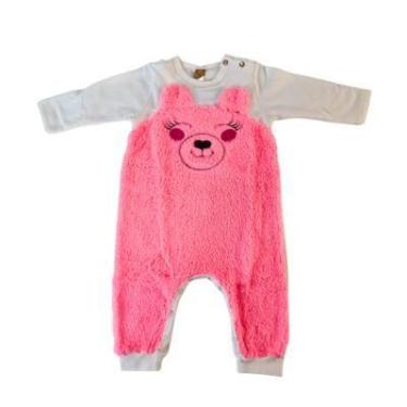 Imagem de Macacão Longo para Bebê Menina em Molecotton  Up Baby, P, Creme