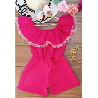 Imagem de Macaquinho infantil pink - Alice moda