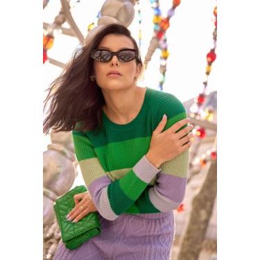 Imagem de Blusa trico feminina boutique grife inverno beijo pintado malha frio -