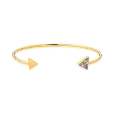 Imagem de Bracelete um v liso e um v cravejado  - NATY EIRAS