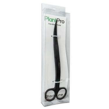 Imagem de Tesoura Wave 20cm Black Line PlantPro Aço Aquário Plantado