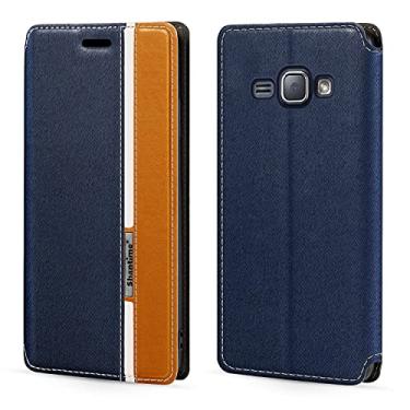 Imagem de Capa para Samsung Galaxy J1 6 Duos LTE, capa flip de couro com fecho magnético multicolorida fashion com porta-cartão para Samsung Galaxy J1 4G (4,5 polegadas)