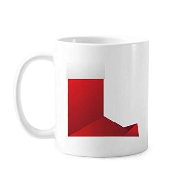 Imagem de Meias abstratas de Natal com estampa de origami, caneca de cerâmica para café e porcelana