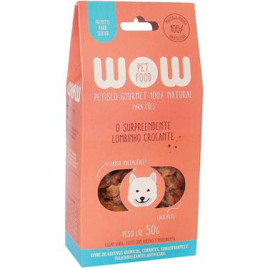 Imagem de Petisco WOW Pet Food Natural para Cães Sabor Lombinho Crocante - 50g