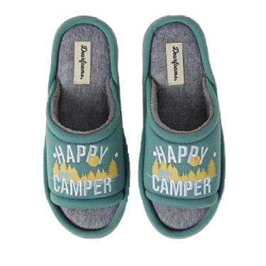 Imagem de Dearfoams Chinelo feminino combinando para a família, ambientes internos/externos, acampamento de verão, Verde, X-Large