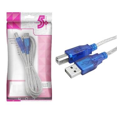 Imagem de 5+ Cabo Usb Cristal - Usb a Macho + Usb B Macho 2 - Cristal - 1.8M