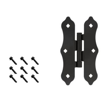 Imagem de Advantage Industries Dobradiças borboleta de aço resistente de 20 cm (par) | para cercas de madeira | Aço zincado com tinta revestida a pó | Tolerância de dobradiça firme (AD2003)