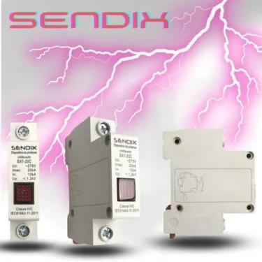 Imagem de kit com 5 Protetor Surto Dps Dispositivo Anti Raio 1p 20ka 275v Biv Se