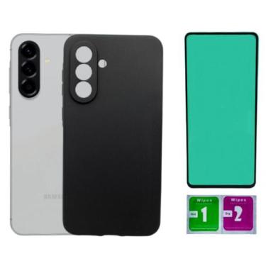 Imagem de Kit Capa Aveludada Preta Para Galaxy A26 + Película Ceramica - Mustang
