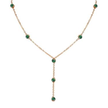 Imagem de Touchstone Bollywood indiano estilo bonito símbolo amor coração shar forma falso pérolas penduradas aparência atraente durável tripleto vetor corrente em tom dourado para mulheres., Metal, Sem Pedra