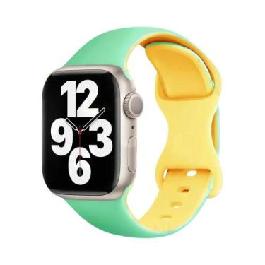 Imagem de Pulseira De Silicone De 45mm 44mm 40mm 41mm 49mm 38mm 42mm Para Apple 
